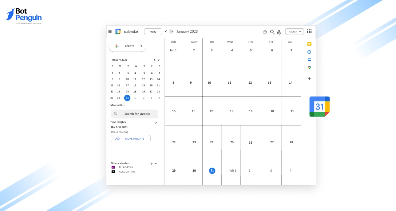 Google Calendar Dashboard